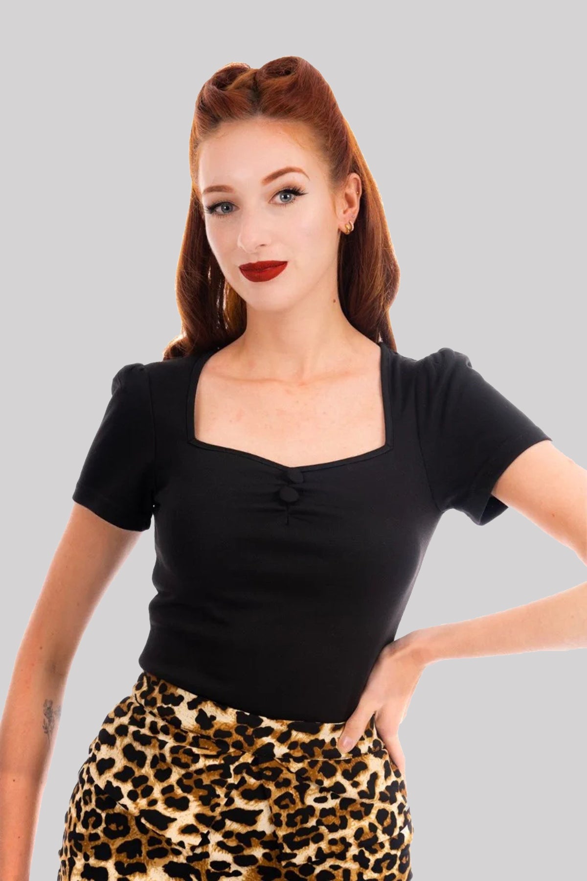 Ro Rox Doris 1950s Pinup Womens Retro Sweetheart Top | Ro Rox