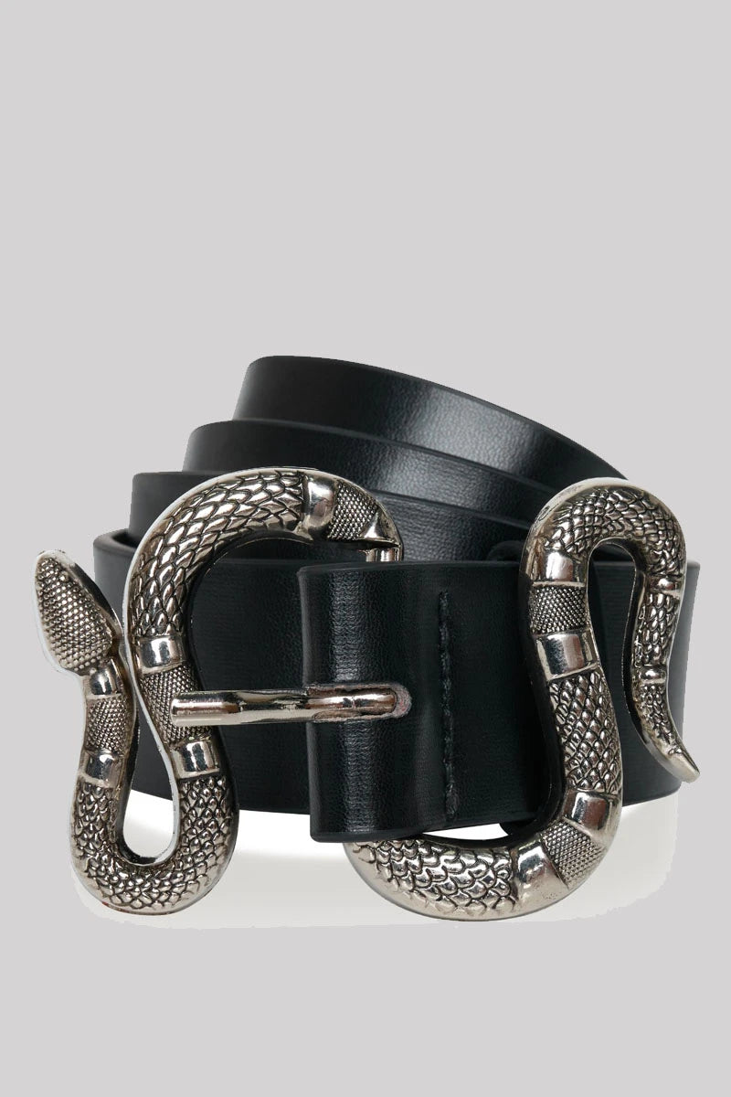 Ro Rox Silver Snake Buckle Belt | Gothic Alternative Waist  display picture 1